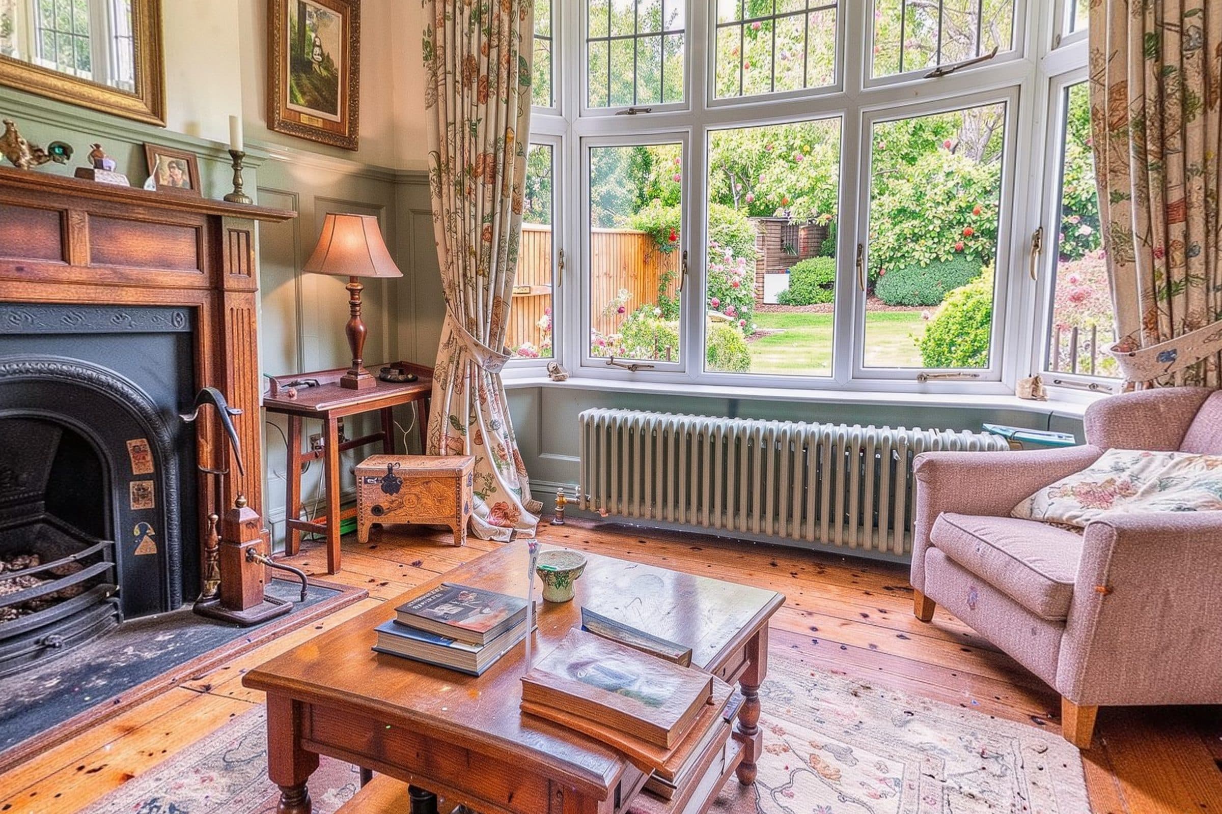 Sitting room with bay window onto the front garden
