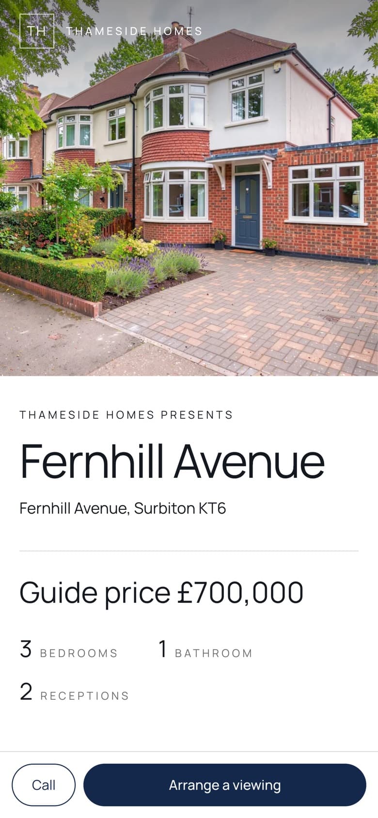 A Thameside Homes property page